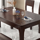 Industrial Standard Solid Wood Dining Table Rectangle Kitchen Dining Table with 4 Legs Base Clearhalo ' dining_table' 'Dining Tables & Seating' 'Dining Tables' 'furn' 'furn_dining_table' 'Furniture' 'furniture_dining_table' 'Kitchen & Dining Furniture' 'kitchen&dining_furn' 'kitchen' 'kitchen_dining_table' 4353345