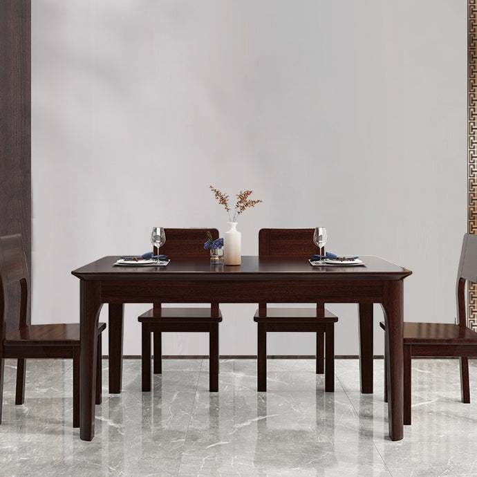 Industrial Standard Solid Wood Dining Table Rectangle Kitchen Dining Table with 4 Legs Base Clearhalo ' dining_table' 'Dining Tables & Seating' 'Dining Tables' 'furn' 'furn_dining_table' 'Furniture' 'furniture_dining_table' 'Kitchen & Dining Furniture' 'kitchen&dining_furn' 'kitchen' 'kitchen_dining_table' 4353348