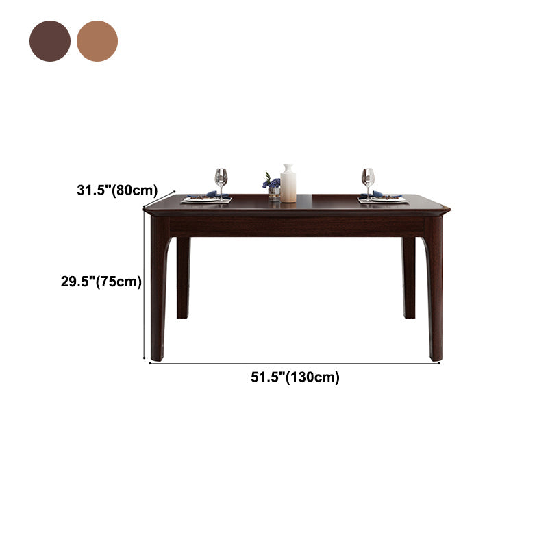 Industrial Standard Solid Wood Dining Table Rectangle Kitchen Dining Table with 4 Legs Base Clearhalo ' dining_table' 'Dining Tables & Seating' 'Dining Tables' 'furn' 'furn_dining_table' 'Furniture' 'furniture_dining_table' 'Kitchen & Dining Furniture' 'kitchen&dining_furn' 'kitchen' 'kitchen_dining_table' 4353349