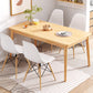 Industrial Rectangle MDF Dining Table Standard Kitchen Dining Table with 4 Legs Natural 47.2"L x 21.7"W x 29.5"H Without Chairs Clearhalo ' dining_table' 'Dining Tables & Seating' 'Dining Tables' 'furn' 'furn_dining_table' 'Furniture' 'furniture_dining_table' 'Kitchen & Dining Furniture' 'kitchen&dining_furn' 'kitchen' 'kitchen_dining_table' 4353365