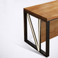 Industrial Pine Wood Dining Table Rectangle Table with Metal Trestle Base Clearhalo ' dining_table' 'Dining Tables & Seating' 'Dining Tables' 'furn' 'furn_dining_table' 'Furniture' 'furniture_dining_table' 'Kitchen & Dining Furniture' 'kitchen&dining_furn' 'kitchen' 'kitchen_dining_table' 4353384