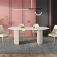Sintered Stone Luxury Dining Table Traditional Oval Dining Table with Double Pedestal Base Clearhalo ' dining_table' 'Dining Tables & Seating' 'Dining Tables' 'furn' 'furn_dining_table' 'Furniture' 'furniture_dining_table' 'Kitchen & Dining Furniture' 'kitchen&dining_furn' 'kitchen' 'kitchen_dining_table' 4353421