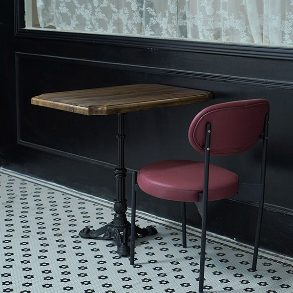 Industrial Kitchen Dining Table Solid Wood Table with Black Metal Pedestal Base Clearhalo ' dining_table' 'Dining Tables & Seating' 'Dining Tables' 'furn' 'furn_dining_table' 'Furniture' 'furniture_dining_table' 'Kitchen & Dining Furniture' 'kitchen&dining_furn' 'kitchen' 'kitchen_dining_table' 4353433