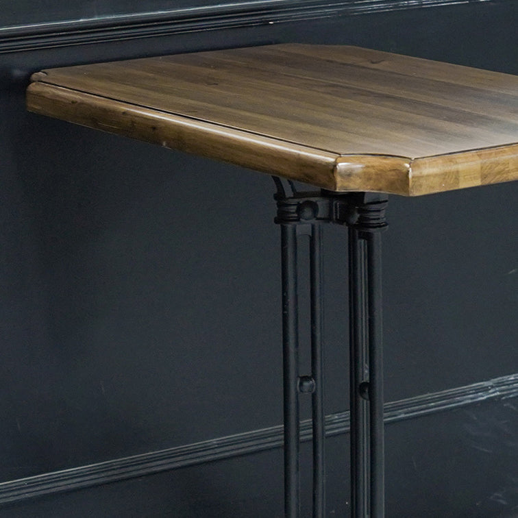 Industrial Kitchen Dining Table Solid Wood Table with Black Metal Pedestal Base Clearhalo ' dining_table' 'Dining Tables & Seating' 'Dining Tables' 'furn' 'furn_dining_table' 'Furniture' 'furniture_dining_table' 'Kitchen & Dining Furniture' 'kitchen&dining_furn' 'kitchen' 'kitchen_dining_table' 4353440