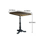 Industrial Kitchen Dining Table Solid Wood Table with Black Metal Pedestal Base Clearhalo ' dining_table' 'Dining Tables & Seating' 'Dining Tables' 'furn' 'furn_dining_table' 'Furniture' 'furniture_dining_table' 'Kitchen & Dining Furniture' 'kitchen&dining_furn' 'kitchen' 'kitchen_dining_table' 4353447