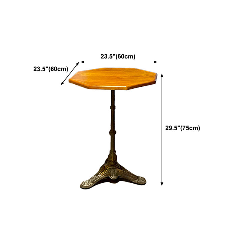 Industrial Kitchen Dining Table Solid Wood Table with Black Metal Pedestal Base Clearhalo ' dining_table' 'Dining Tables & Seating' 'Dining Tables' 'furn' 'furn_dining_table' 'Furniture' 'furniture_dining_table' 'Kitchen & Dining Furniture' 'kitchen&dining_furn' 'kitchen' 'kitchen_dining_table' 4353448
