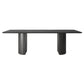 Industrial Solid Wood Dining Table Rectangle Table with Double Pedestal Rectangle Black Clearhalo ' dining_table' 'Dining Tables & Seating' 'Dining Tables' 'furn' 'furn_dining_table' 'Furniture' 'furniture_dining_table' 'Kitchen & Dining Furniture' 'kitchen&dining_furn' 'kitchen' 'kitchen_dining_table' 4353497