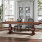 Industrial Solid Wood Dining Table Rectangle Kitchen Table with Trestle Base Brown 63"L x 27.6"W x 29.5"H Without Chairs Clearhalo ' dining_table' 'Dining Tables & Seating' 'Dining Tables' 'furn' 'furn_dining_table' 'Furniture' 'furniture_dining_table' 'Kitchen & Dining Furniture' 'kitchen&dining_furn' 'kitchen' 'kitchen_dining_table' 4353530