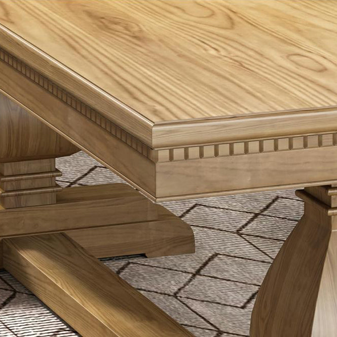 Industrial Solid Wood Dining Table Rectangle Kitchen Table with Trestle Base Clearhalo ' dining_table' 'Dining Tables & Seating' 'Dining Tables' 'furn' 'furn_dining_table' 'Furniture' 'furniture_dining_table' 'Kitchen & Dining Furniture' 'kitchen&dining_furn' 'kitchen' 'kitchen_dining_table' 4353539