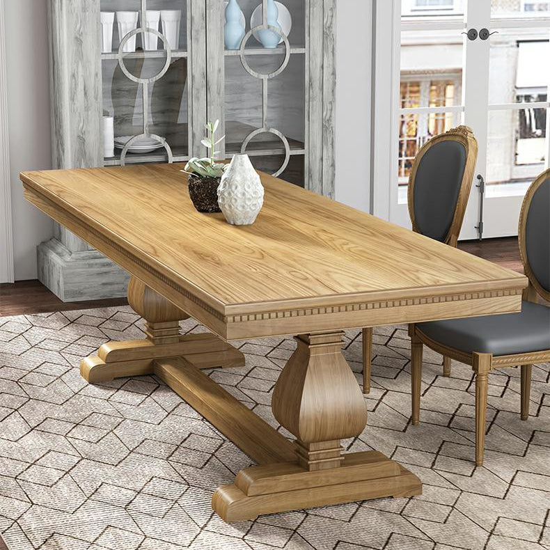 Industrial Solid Wood Dining Table Rectangle Kitchen Table with Trestle Base Clearhalo ' dining_table' 'Dining Tables & Seating' 'Dining Tables' 'furn' 'furn_dining_table' 'Furniture' 'furniture_dining_table' 'Kitchen & Dining Furniture' 'kitchen&dining_furn' 'kitchen' 'kitchen_dining_table' 4353541