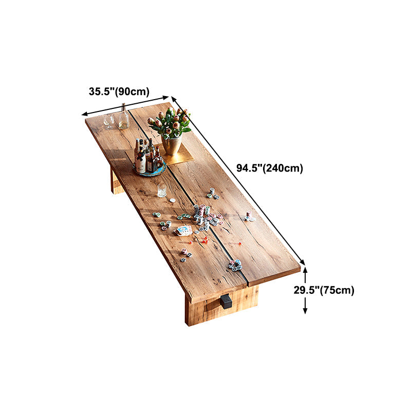 Industrial Pine Wood Dining Table Rectangle Wooden Table with Trestle Base Clearhalo ' dining_table' 'Dining Tables & Seating' 'Dining Tables' 'furn' 'furn_dining_table' 'Furniture' 'furniture_dining_table' 'Kitchen & Dining Furniture' 'kitchen&dining_furn' 'kitchen' 'kitchen_dining_table' 4353559