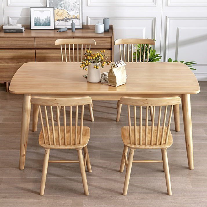 Industrial Standard Dining Table Rectangle Solid Wood Dining Table for Kitchen 51.2"L x 31.5"W x 29.5"H Without Chairs Clearhalo ' dining_table' 'Dining Tables & Seating' 'Dining Tables' 'furn' 'furn_dining_table' 'Furniture' 'furniture_dining_table' 'Kitchen & Dining Furniture' 'kitchen&dining_furn' 'kitchen' 'kitchen_dining_table' 4353579