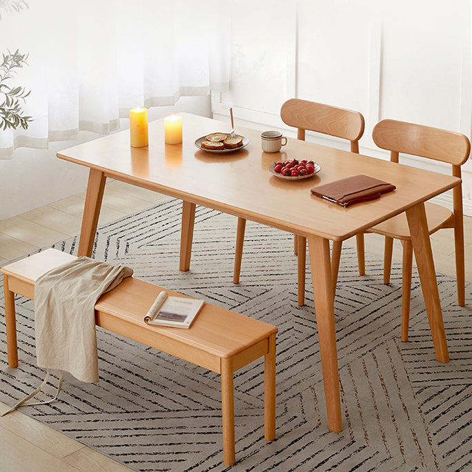 Solid Wood Industrial Dining Table Rectangle Standard Dining Table for Kitchen 59.1"L x 31.5"W x 29.5"H Without Chairs Clearhalo ' dining_table' 'Dining Tables & Seating' 'Dining Tables' 'furn' 'furn_dining_table' 'Furniture' 'furniture_dining_table' 'Kitchen & Dining Furniture' 'kitchen&dining_furn' 'kitchen' 'kitchen_dining_table' 4353606