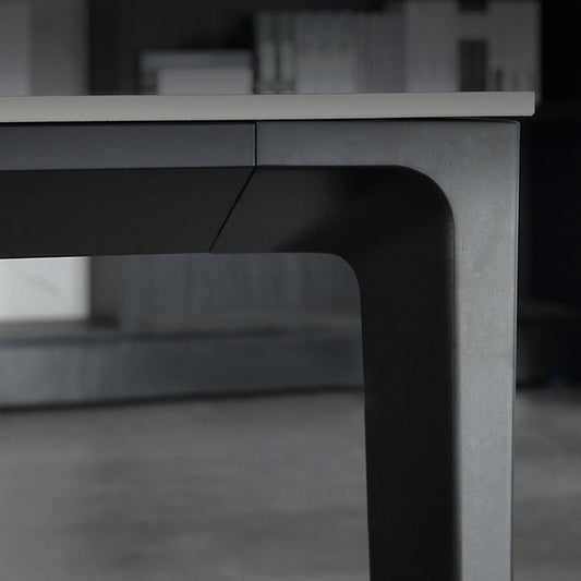 Rectangle Dining Site Table Stone Contemporary Dining Table with 4-foot