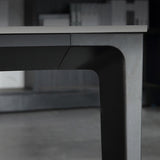 Rectangle Dining Site Table Stone Contemporary Dining Table with 4-foot Clearhalo ' dining_table' 'Dining Tables & Seating' 'Dining Tables' 'Furniture' 'furniture_dining_table' 'Kitchen & Dining Furniture' 'kitchen&dining_furn' 'kitchen' 'kitchen_dining_table' 4353675