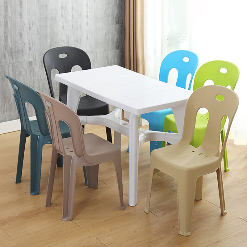 Modern Design Plastic Armless Dining Side Chairs Slat Back Side Chairs for Home Use Clearhalo ' kitchen&dining_furn' 'Dining Chairs' 'Dining Tables & Seating' 'dining_chair' 'furn' 'furn_dining_chair' 'Furniture' 'furniture_dining_chair' 'Kitchen & Dining Furniture' 'kitchen' 4353710