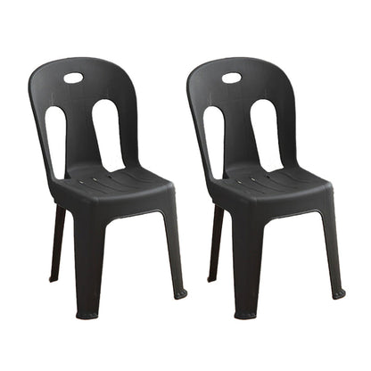 Modern Design Plastic Armless Dining Side Chairs Slat Back Side Chairs for Home Use Black 2 Piece Set Clearhalo ' kitchen&dining_furn' 'Dining Chairs' 'Dining Tables & Seating' 'dining_chair' 'furn' 'furn_dining_chair' 'Furniture' 'furniture_dining_chair' 'Kitchen & Dining Furniture' 'kitchen' 4353712