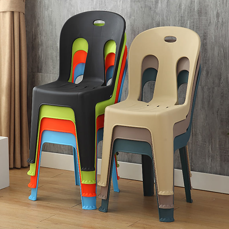 Modern Design Plastic Armless Dining Side Chairs Slat Back Side Chairs for Home Use Clearhalo ' kitchen&dining_furn' 'Dining Chairs' 'Dining Tables & Seating' 'dining_chair' 'furn' 'furn_dining_chair' 'Furniture' 'furniture_dining_chair' 'Kitchen & Dining Furniture' 'kitchen' 4353720