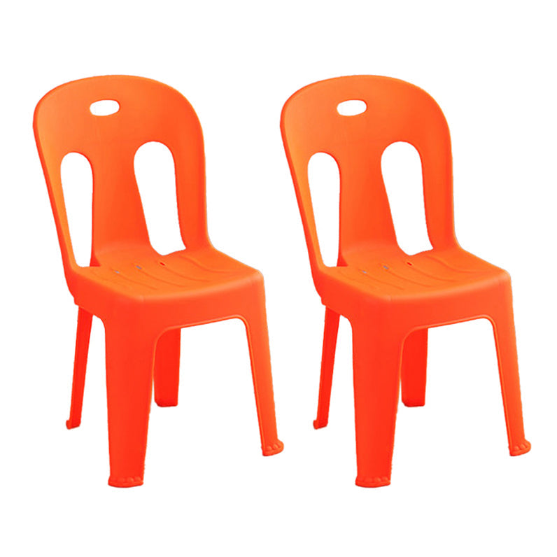 Modern Design Plastic Armless Dining Side Chairs Slat Back Side Chairs for Home Use Orange 2 Piece Set Clearhalo ' kitchen&dining_furn' 'Dining Chairs' 'Dining Tables & Seating' 'dining_chair' 'furn' 'furn_dining_chair' 'Furniture' 'furniture_dining_chair' 'Kitchen & Dining Furniture' 'kitchen' 4353721