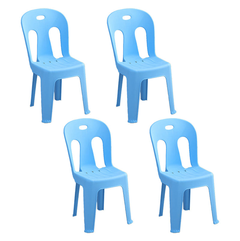 Modern Design Plastic Armless Dining Side Chairs Slat Back Side Chairs for Home Use Blue 4 Piece Set Clearhalo ' kitchen&dining_furn' 'Dining Chairs' 'Dining Tables & Seating' 'dining_chair' 'furn' 'furn_dining_chair' 'Furniture' 'furniture_dining_chair' 'Kitchen & Dining Furniture' 'kitchen' 4353724