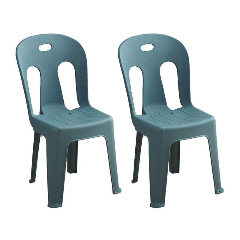 Modern Design Plastic Armless Dining Side Chairs Slat Back Side Chairs for Home Use Peacock Blue 2 Piece Set Clearhalo ' kitchen&dining_furn' 'Dining Chairs' 'Dining Tables & Seating' 'dining_chair' 'furn' 'furn_dining_chair' 'Furniture' 'furniture_dining_chair' 'Kitchen & Dining Furniture' 'kitchen' 4353725