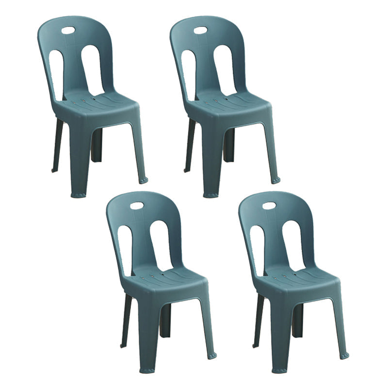 Modern Design Plastic Armless Dining Side Chairs Slat Back Side Chairs for Home Use Peacock Blue 4 Piece Set Clearhalo ' kitchen&dining_furn' 'Dining Chairs' 'Dining Tables & Seating' 'dining_chair' 'furn' 'furn_dining_chair' 'Furniture' 'furniture_dining_chair' 'Kitchen & Dining Furniture' 'kitchen' 4353726