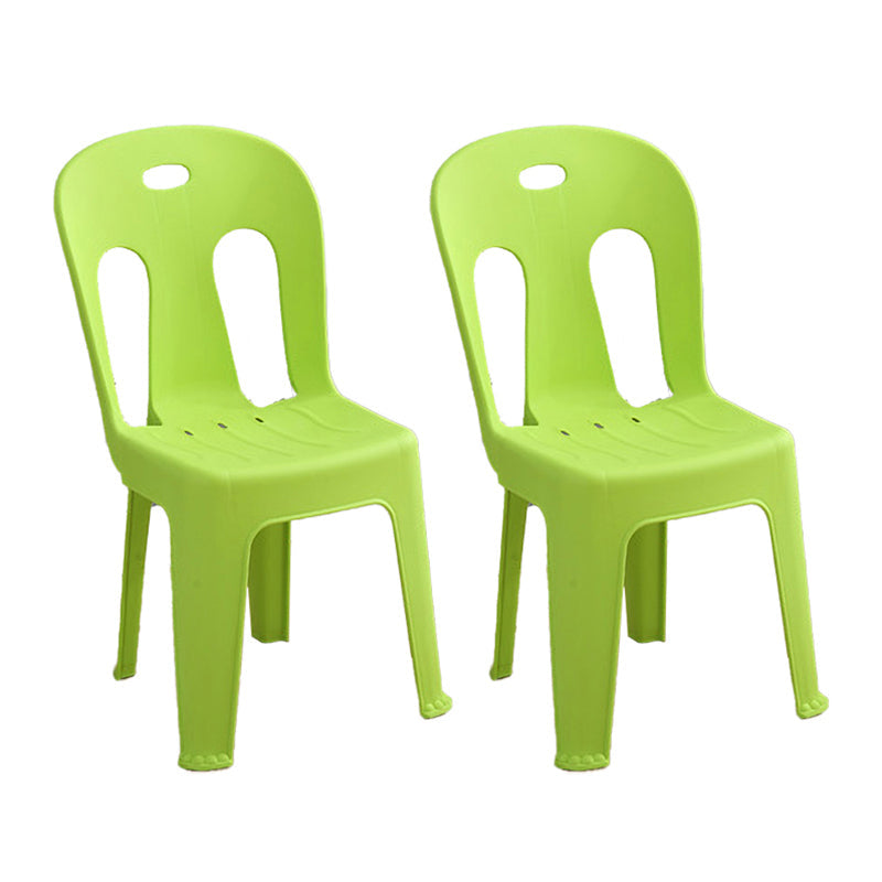 Modern Design Plastic Armless Dining Side Chairs Slat Back Side Chairs for Home Use Green 2 Piece Set Clearhalo ' kitchen&dining_furn' 'Dining Chairs' 'Dining Tables & Seating' 'dining_chair' 'furn' 'furn_dining_chair' 'Furniture' 'furniture_dining_chair' 'Kitchen & Dining Furniture' 'kitchen' 4353729