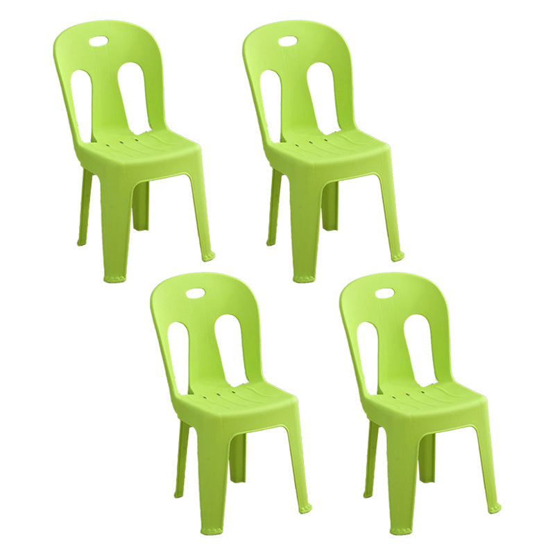 Modern Design Plastic Armless Dining Side Chairs Slat Back Side Chairs for Home Use Green 4 Piece Set Clearhalo ' kitchen&dining_furn' 'Dining Chairs' 'Dining Tables & Seating' 'dining_chair' 'furn' 'furn_dining_chair' 'Furniture' 'furniture_dining_chair' 'Kitchen & Dining Furniture' 'kitchen' 4353730