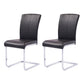 Industrial Design Faux Leather Side Chair Armless Solid Back Chair for Home Black 2 Piece Set Clearhalo ' kitchen&dining_furn' 'Dining Chairs' 'Dining Tables & Seating' 'dining_chair' 'furn' 'furn_dining_chair' 'Furniture' 'furniture_dining_chair' 'Kitchen & Dining Furniture' 'kitchen' 4353733