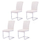 Industrial Design Faux Leather Side Chair Armless Solid Back Chair for Home White 4 Piece Set Clearhalo ' kitchen&dining_furn' 'Dining Chairs' 'Dining Tables & Seating' 'dining_chair' 'furn' 'furn_dining_chair' 'Furniture' 'furniture_dining_chair' 'Kitchen & Dining Furniture' 'kitchen' 4353742