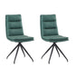 Industrial Style Armless Solid Back Chair Leather Dining Chairs for Home Use Green 2 Piece Set Clearhalo ' kitchen&dining_furn' 'Dining Chairs' 'Dining Tables & Seating' 'dining_chair' 'furn' 'furn_dining_chair' 'Furniture' 'furniture_dining_chair' 'Kitchen & Dining Furniture' 'kitchen' 4353754