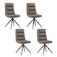 Industrial Style Armless Solid Back Chair Leather Dining Chairs for Home Use Dark Gray 4 Piece Set Clearhalo ' kitchen&dining_furn' 'Dining Chairs' 'Dining Tables & Seating' 'dining_chair' 'furn' 'furn_dining_chair' 'Furniture' 'furniture_dining_chair' 'Kitchen & Dining Furniture' 'kitchen' 4353762