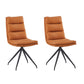 Industrial Style Armless Solid Back Chair Leather Dining Chairs for Home Use Orange 2 Piece Set Clearhalo ' kitchen&dining_furn' 'Dining Chairs' 'Dining Tables & Seating' 'dining_chair' 'furn' 'furn_dining_chair' 'Furniture' 'furniture_dining_chair' 'Kitchen & Dining Furniture' 'kitchen' 4353764