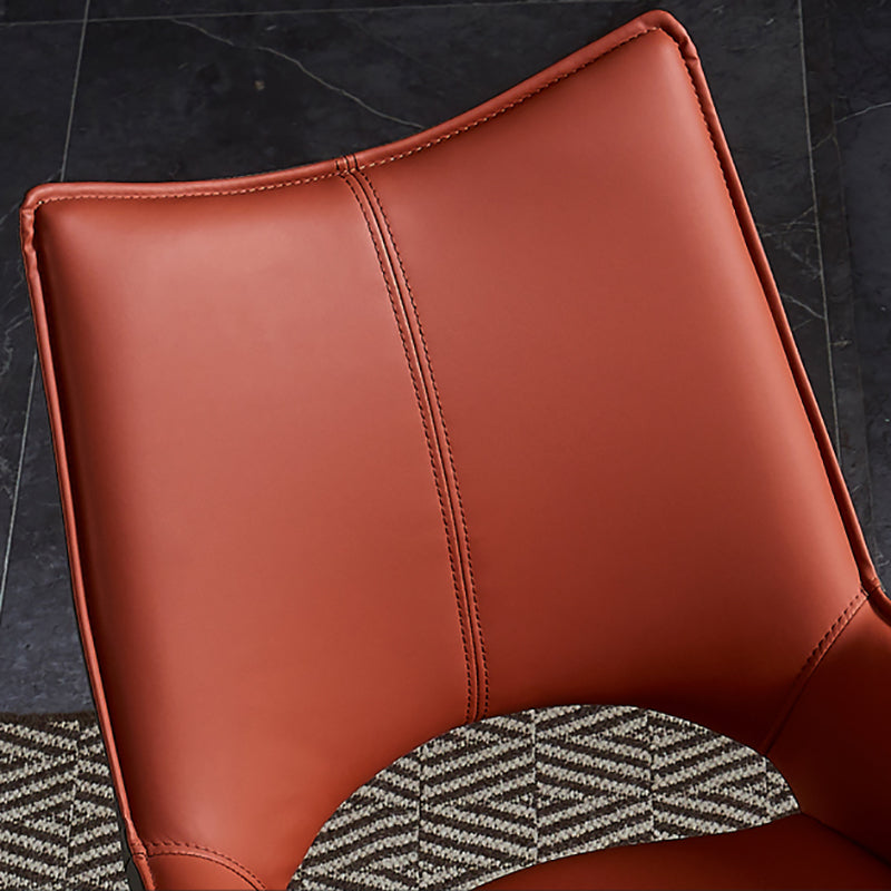 Industrial Style Arm Leather Dining Chairs Open Back Dining Side Chair for Home Clearhalo ' kitchen&dining_furn' 'Dining Chairs' 'Dining Tables & Seating' 'dining_chair' 'furn' 'furn_dining_chair' 'Furniture' 'furniture_dining_chair' 'Kitchen & Dining Furniture' 'kitchen' 4353776