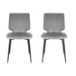 Contemporary Style Leather Dining Chairs Armless Solid Back Chair for Kitchen Dark Gray 2 Piece Set Clearhalo ' kitchen&dining_furn' 'Dining Chairs' 'Dining Tables & Seating' 'dining_chair' 'furn' 'furn_dining_chair' 'Furniture' 'furniture_dining_chair' 'Kitchen & Dining Furniture' 'kitchen' 4353793