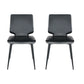 Contemporary Style Leather Dining Chairs Armless Solid Back Chair for Kitchen Black 2 Piece Set Clearhalo ' kitchen&dining_furn' 'Dining Chairs' 'Dining Tables & Seating' 'dining_chair' 'furn' 'furn_dining_chair' 'Furniture' 'furniture_dining_chair' 'Kitchen & Dining Furniture' 'kitchen' 4353806