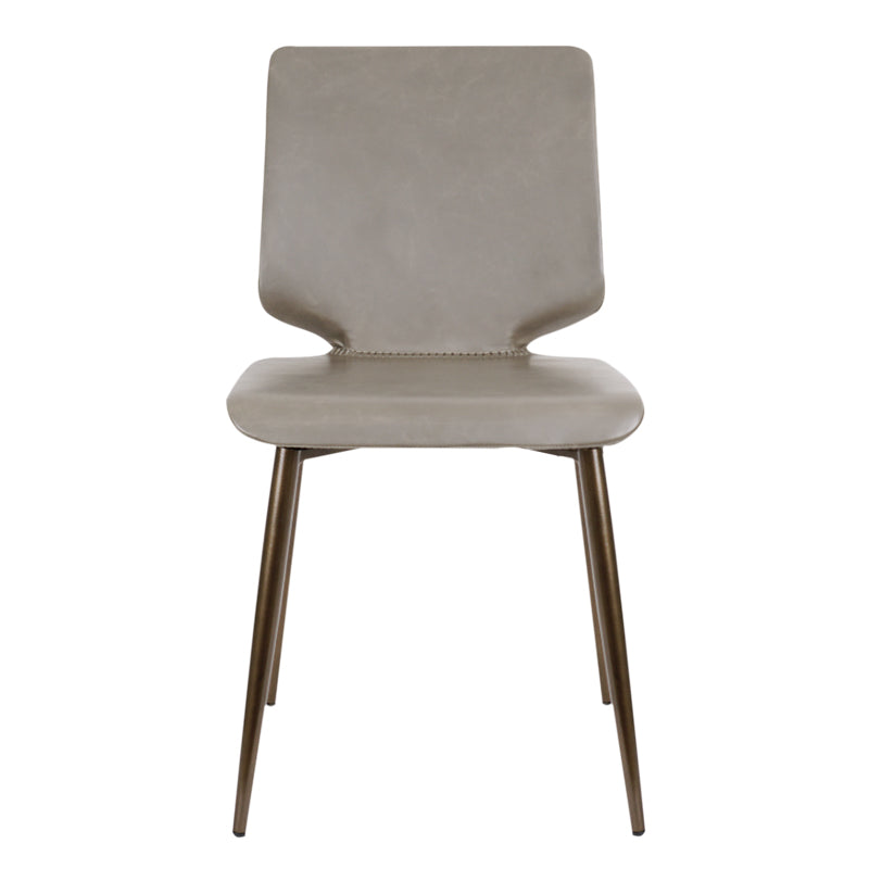 Contemporary Style Leather Dining Chairs Armless Solid Back Chair for Kitchen Grey 1 Piece Clearhalo ' kitchen&dining_furn' 'Dining Chairs' 'Dining Tables & Seating' 'dining_chair' 'furn' 'furn_dining_chair' 'Furniture' 'furniture_dining_chair' 'Kitchen & Dining Furniture' 'kitchen' 4353809