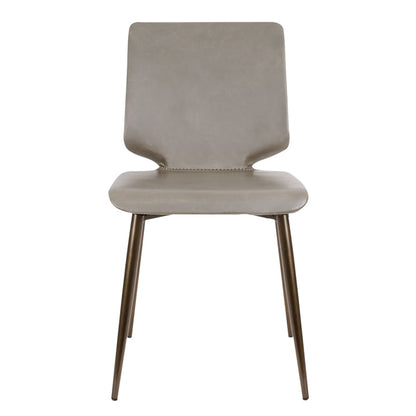 Contemporary Style Leather Dining Chairs Armless Solid Back Chair for Kitchen Grey 1 Piece Clearhalo ' kitchen&dining_furn' 'Dining Chairs' 'Dining Tables & Seating' 'dining_chair' 'furn' 'furn_dining_chair' 'Furniture' 'furniture_dining_chair' 'Kitchen & Dining Furniture' 'kitchen' 4353809