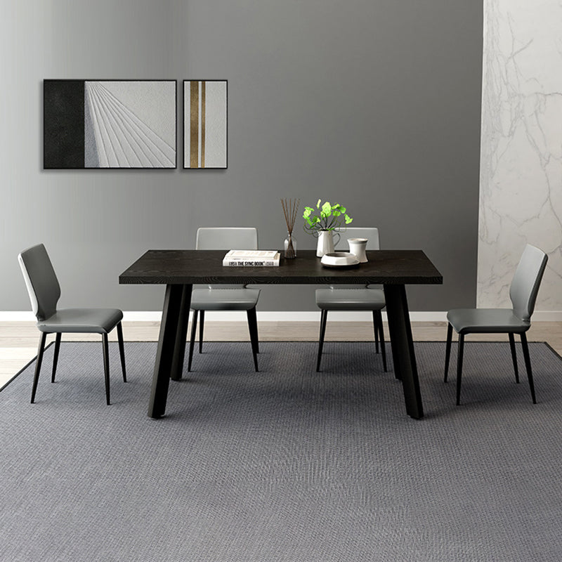 Contemporary Style Leather Dining Chairs Armless Solid Back Chair for Kitchen Clearhalo ' kitchen&dining_furn' 'Dining Chairs' 'Dining Tables & Seating' 'dining_chair' 'furn' 'furn_dining_chair' 'Furniture' 'furniture_dining_chair' 'Kitchen & Dining Furniture' 'kitchen' 4353812