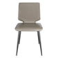 Contemporary Style Leather Dining Chairs Armless Solid Back Chair for Kitchen Light Gray 1 Piece Clearhalo ' kitchen&dining_furn' 'Dining Chairs' 'Dining Tables & Seating' 'dining_chair' 'furn' 'furn_dining_chair' 'Furniture' 'furniture_dining_chair' 'Kitchen & Dining Furniture' 'kitchen' 4353816