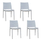 Scandinavian Armless Open Back Dining Side Chair Plastic Dining Side Chairs White 4 Piece Set Clearhalo ' kitchen&dining_furn' 'Dining Chairs' 'Dining Tables & Seating' 'dining_chair' 'furn' 'furn_dining_chair' 'Furniture' 'furniture_dining_chair' 'Kitchen & Dining Furniture' 'kitchen' 4353840