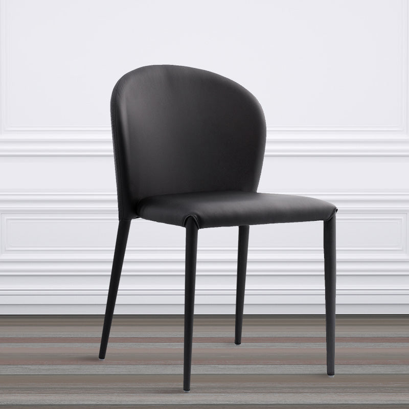 Minimalist Style Armless Solid Back Side Chairs Leather Dining Chairs for Home Clearhalo ' kitchen&dining_furn' 'Dining Chairs' 'Dining Tables & Seating' 'dining_chair' 'furn' 'furn_dining_chair' 'Furniture' 'furniture_dining_chair' 'Kitchen & Dining Furniture' 'kitchen' 4353851