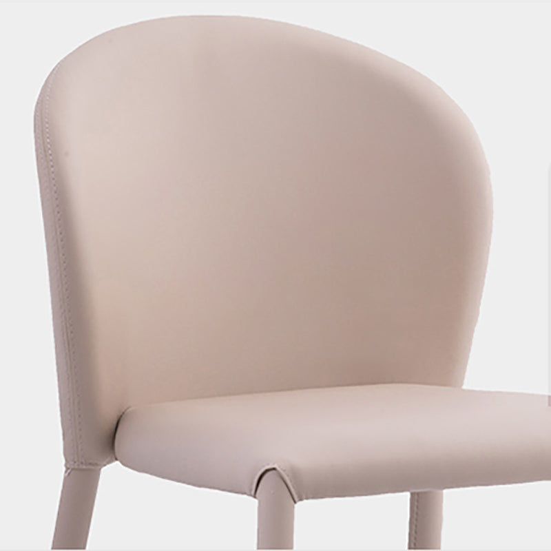 Minimalist Style Armless Solid Back Side Chairs Leather Dining Chairs for Home Clearhalo ' kitchen&dining_furn' 'Dining Chairs' 'Dining Tables & Seating' 'dining_chair' 'furn' 'furn_dining_chair' 'Furniture' 'furniture_dining_chair' 'Kitchen & Dining Furniture' 'kitchen' 4353859