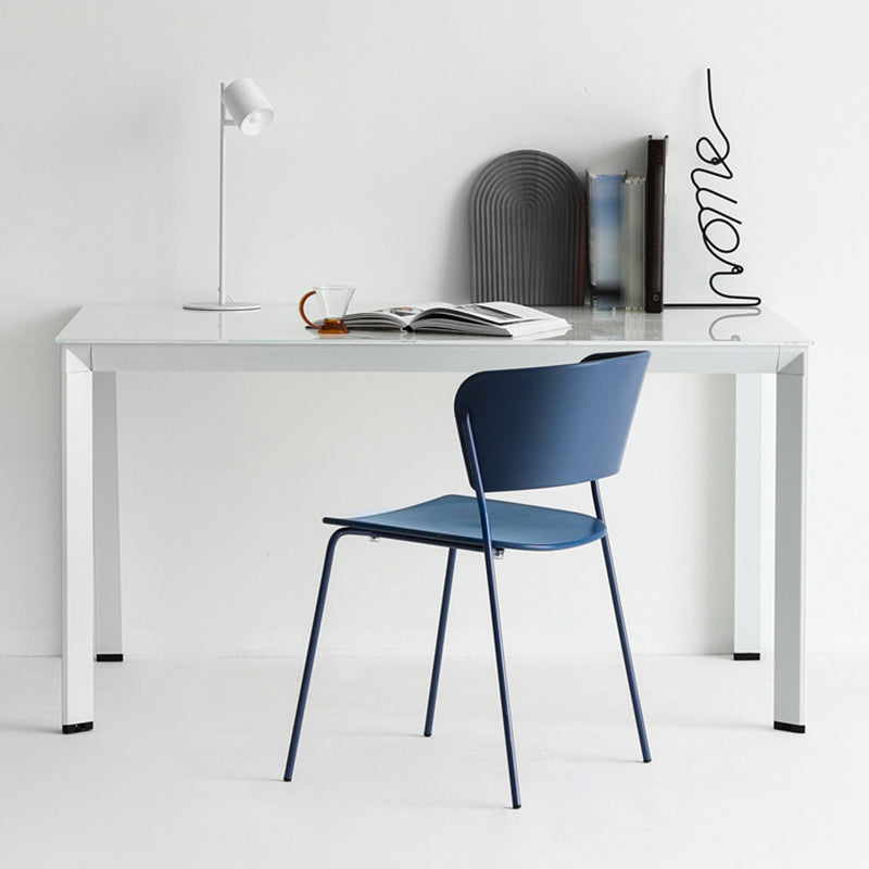 Industrial Design Open Back Dining Side Chair Stacking Plastic Dining Chair Clearhalo ' kitchen&dining_furn' 'Dining Chairs' 'Dining Tables & Seating' 'dining_chair' 'furn' 'furn_dining_chair' 'Furniture' 'furniture_dining_chair' 'Kitchen & Dining Furniture' 'kitchen' 4353862