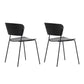 Industrial Design Open Back Dining Side Chair Stacking Plastic Dining Chair Black 2 Piece Set Clearhalo ' kitchen&dining_furn' 'Dining Chairs' 'Dining Tables & Seating' 'dining_chair' 'furn' 'furn_dining_chair' 'Furniture' 'furniture_dining_chair' 'Kitchen & Dining Furniture' 'kitchen' 4353864