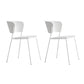Industrial Design Open Back Dining Side Chair Stacking Plastic Dining Chair White 2 Piece Set Clearhalo ' kitchen&dining_furn' 'Dining Chairs' 'Dining Tables & Seating' 'dining_chair' 'furn' 'furn_dining_chair' 'Furniture' 'furniture_dining_chair' 'Kitchen & Dining Furniture' 'kitchen' 4353868