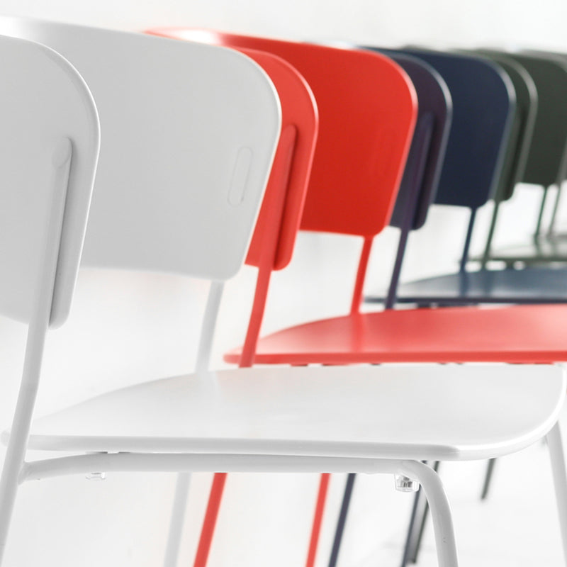 Industrial Design Open Back Dining Side Chair Stacking Plastic Dining Chair Clearhalo ' kitchen&dining_furn' 'Dining Chairs' 'Dining Tables & Seating' 'dining_chair' 'furn' 'furn_dining_chair' 'Furniture' 'furniture_dining_chair' 'Kitchen & Dining Furniture' 'kitchen' 4353875