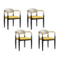Industrial Design Open Back Dining Side Chair Leather Dining Chairs for Home Yellow 4 Piece Set Clearhalo ' kitchen&dining_furn' 'Dining Chairs' 'Dining Tables & Seating' 'dining_chair' 'furn' 'furn_dining_chair' 'Furniture' 'furniture_dining_chair' 'Kitchen & Dining Furniture' 'kitchen' 4353882
