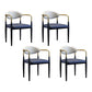 Industrial Design Open Back Dining Side Chair Leather Dining Chairs for Home Blue 4 Piece Set Clearhalo ' kitchen&dining_furn' 'Dining Chairs' 'Dining Tables & Seating' 'dining_chair' 'furn' 'furn_dining_chair' 'Furniture' 'furniture_dining_chair' 'Kitchen & Dining Furniture' 'kitchen' 4353902