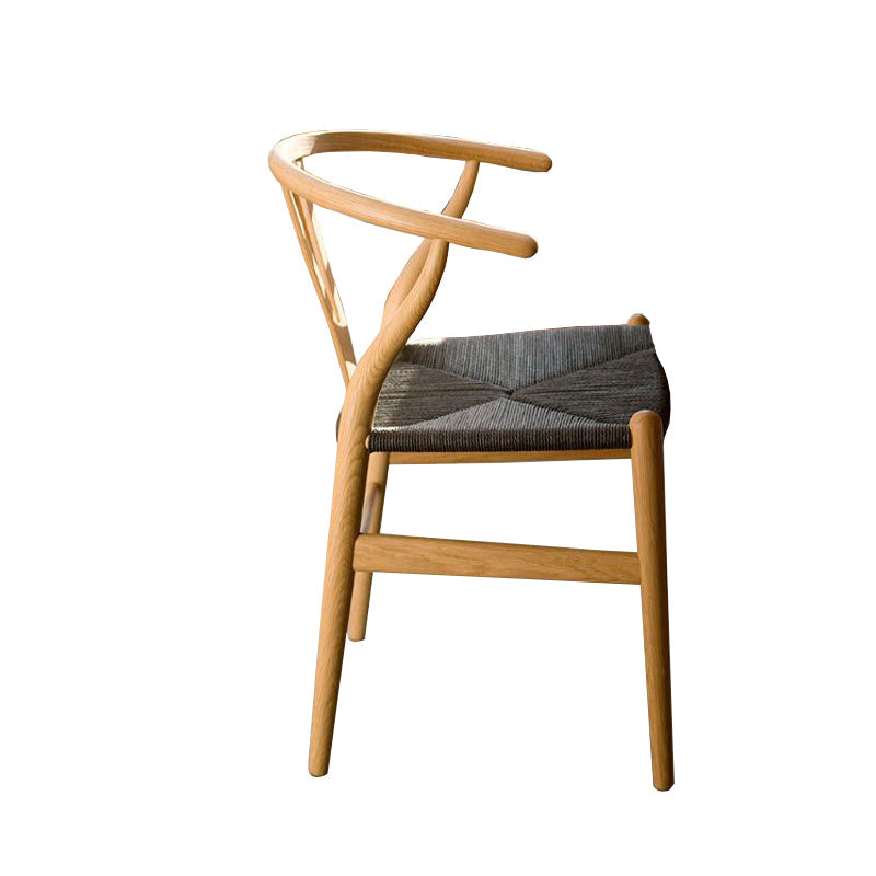 Contemporary Style Wishbone Dining Side Chairs Wood Side Dining Chairs Black 1 Piece Clearhalo ' kitchen&dining_furn' 'Dining Chairs' 'Dining Tables & Seating' 'dining_chair' 'furn' 'furn_dining_chair' 'Furniture' 'furniture_dining_chair' 'Kitchen & Dining Furniture' 'kitchen' 4353905